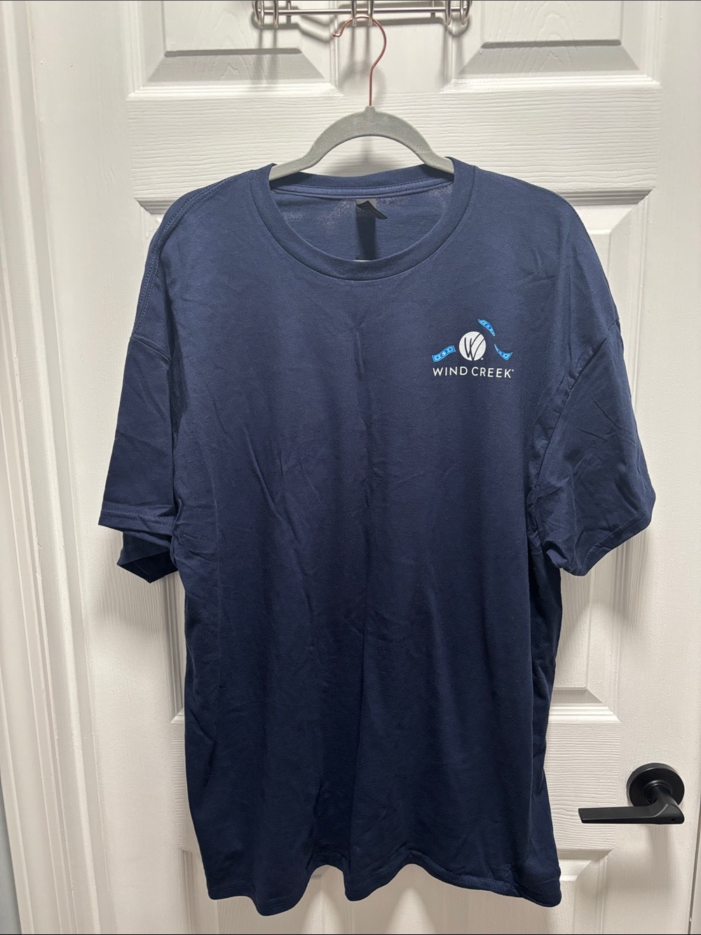 Wind Creek Casino Men's Navy Short-Sleeve Logo T-Shirt unisex